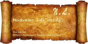 Neubauer László névjegykártya